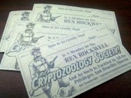 Cryptozoology Society Cards, original illustration by Rich Woodall